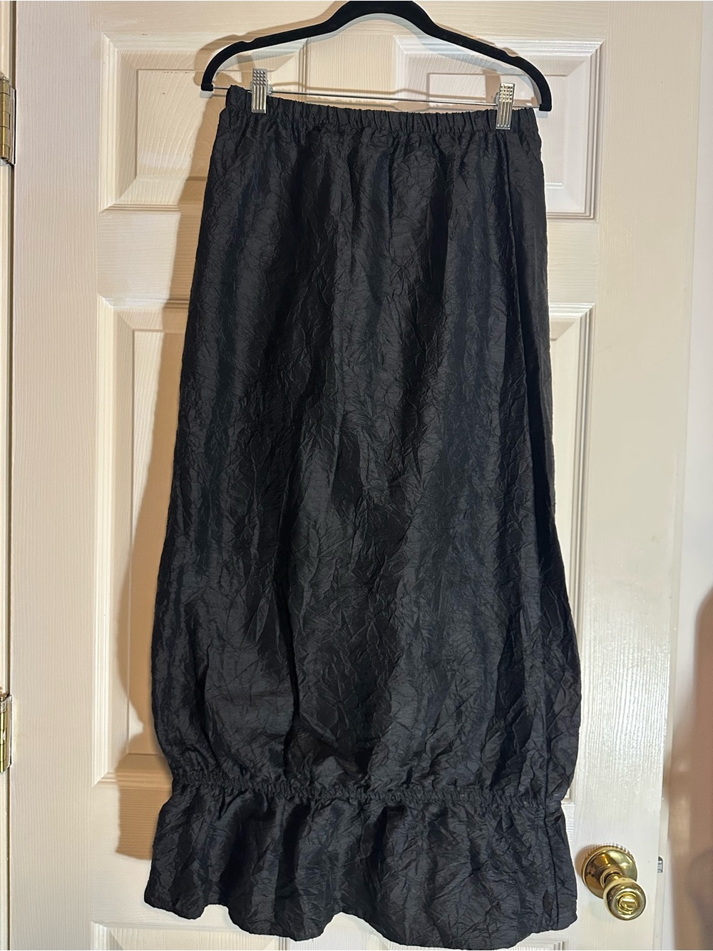 Blue Fish Black Ruffled-Hem Maxi Skirt